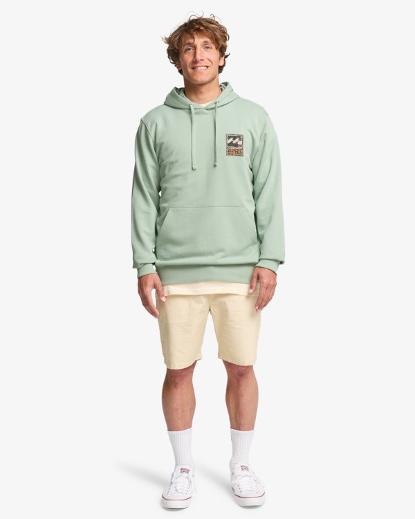 1 Stamp - Sweat &agrave; capuche pour Homme Vert EBYSF00186 Billabong