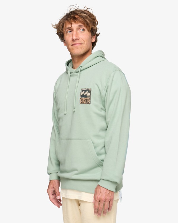 3 Stamp - Sweat &agrave; capuche pour Homme Vert EBYSF00186 Billabong