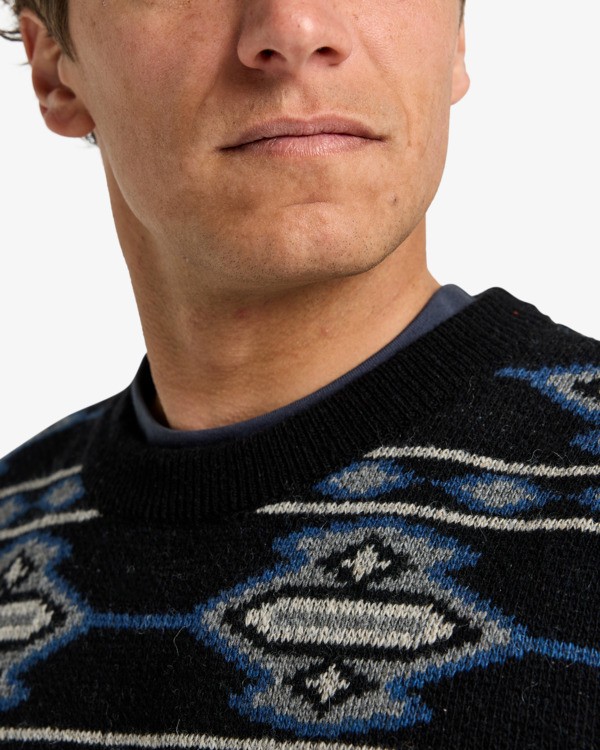 4 Ranchero - Pull en maille à col rond pour Homme Noir EBYSW00106 Billabong