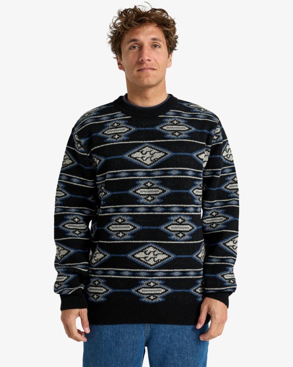 0 Ranchero - Pull en maille à col rond pour Homme Noir EBYSW00106 Billabong