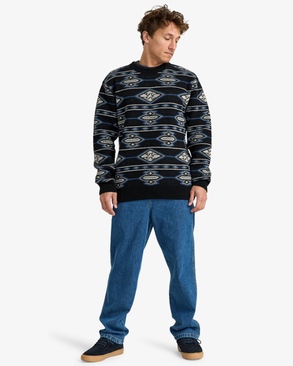 1 Ranchero - Pull en maille à col rond pour Homme Noir EBYSW00106 Billabong