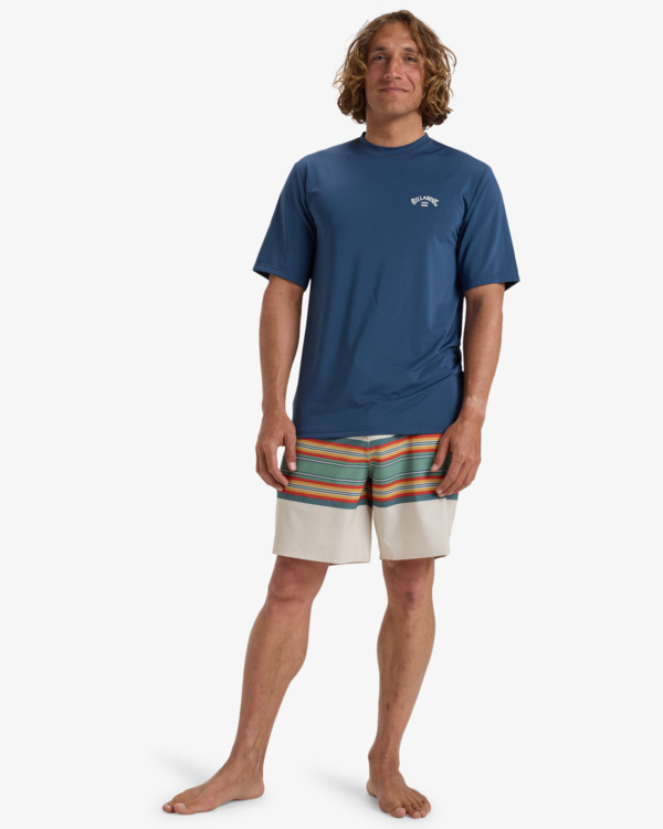 1 Arch Wave - T-shirt de mangas curtas UPF 50, para surf para Homem Azul EBYWR03019 Billabong