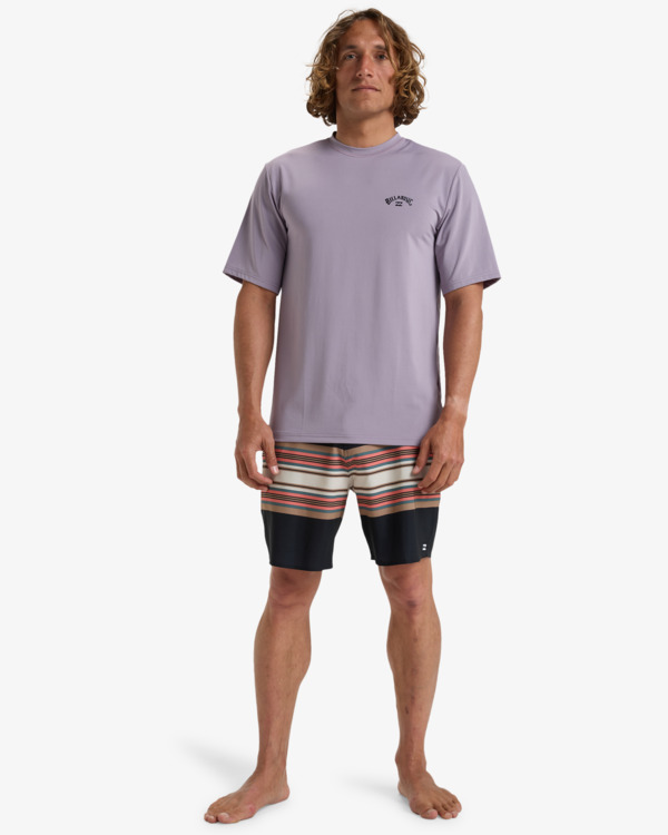 1 Arch Wave - T-shirt de mangas curtas UPF 50, para surf para Homem Roxo EBYWR03019 Billabong