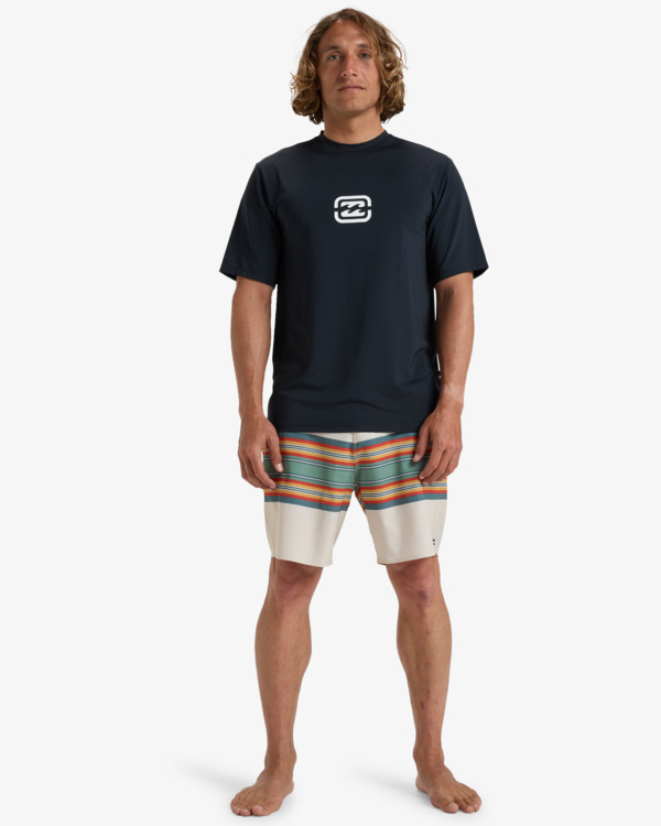 1 Bracket Wave - T-shirt de mangas curtas UPF 50, para surf para Homem Preto EBYWR03021 Billabong