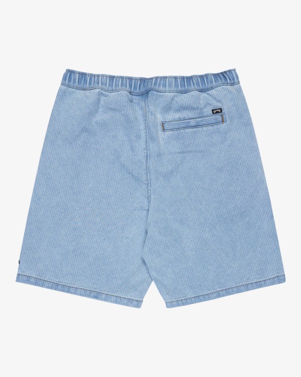 4 Larry - Elastic Waist Walkshorts for Men Blue EBYWS00117 Billabong