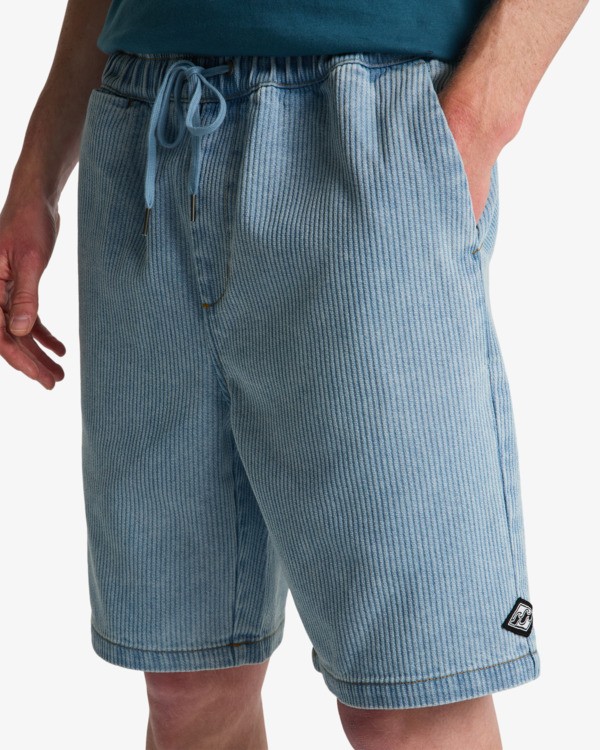 4 Larry - Short de marche &agrave; taille &eacute;lastique pour homme Bleu EBYWS00117 Billabong