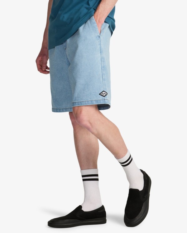 1 Larry - Elastic Waist Walkshorts for Men Blue EBYWS00117 Billabong