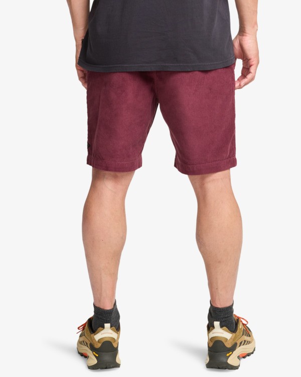 2 Larry 20" - Elastic Waist Walkshorts for Men Red EBYWS00128 Billabong