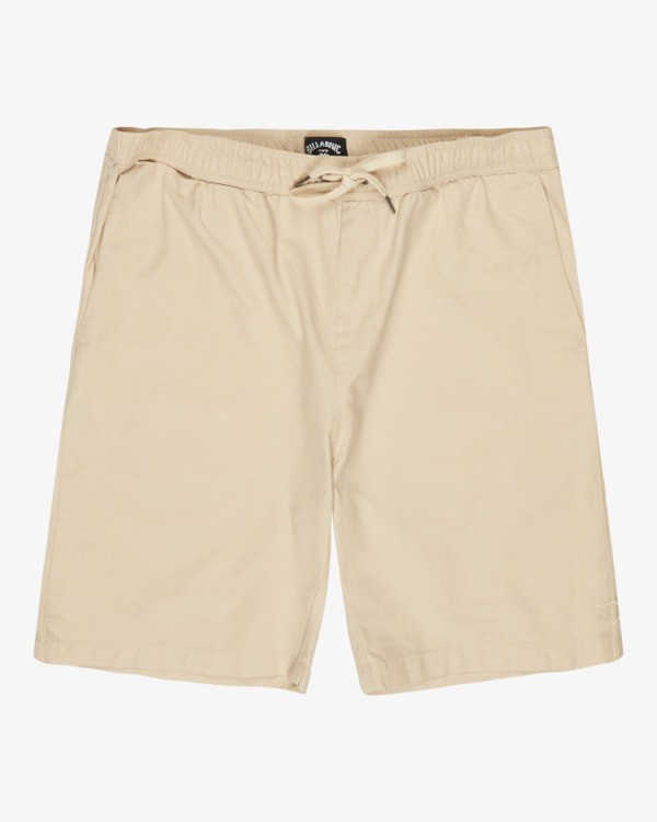 3 Larry Linen - Elastische Shorts f&uuml;r M&auml;nner Weiss EBYWS00135 Billabong