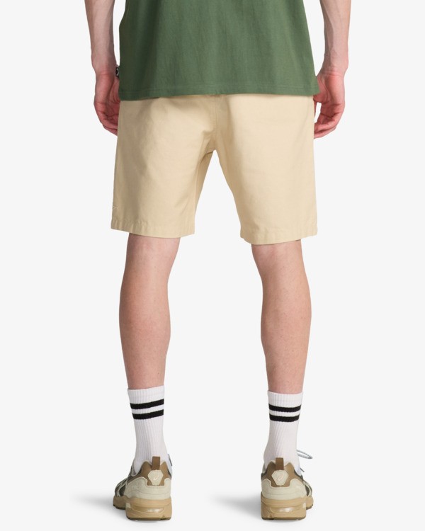 2 Larry Linen - Elastische Shorts f&uuml;r M&auml;nner Weiss EBYWS00135 Billabong