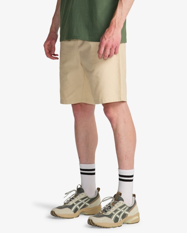 1 Larry Linen - Elastische Shorts f&uuml;r M&auml;nner Weiss EBYWS00135 Billabong