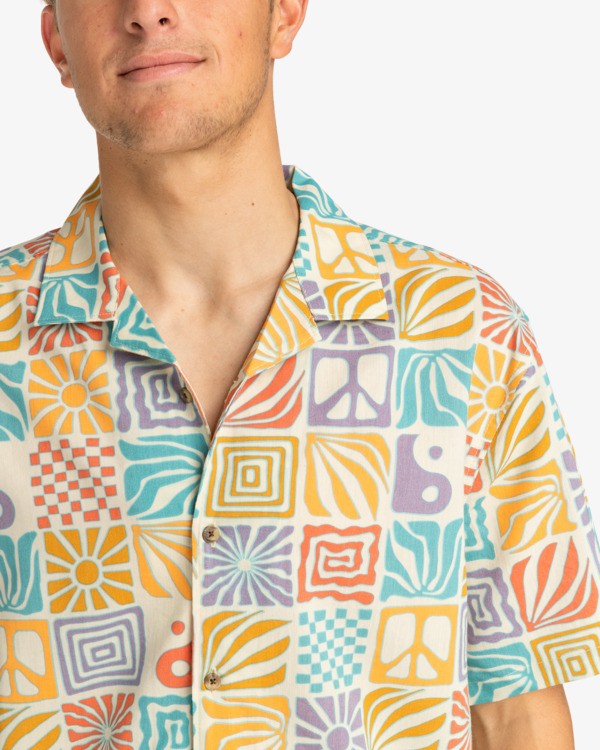 Chemise Homme Manches Courtes En Lin - Léger, Respirant - Sans Repassage - Coupe Régulière - Poche - Pour Été
