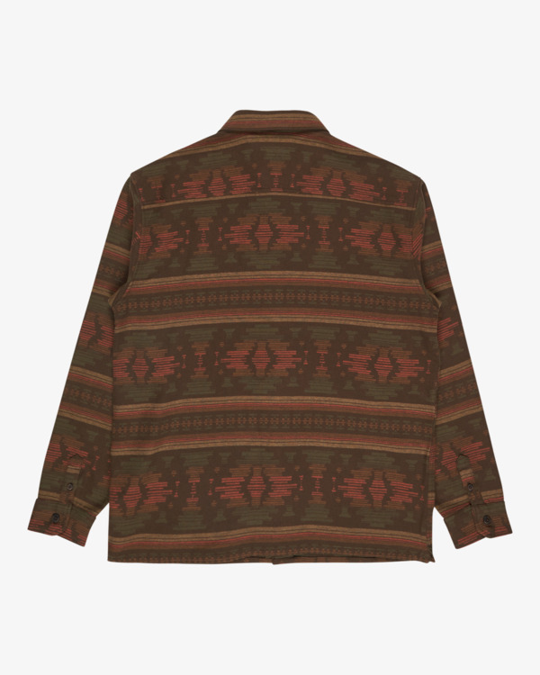6 Offshore Jacquard Flannel - Top tissé texturé tissé teint pour Homme Marron EBYWT03013 Billabong
