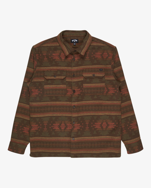 5 Offshore Jacquard Flannel - Top tissé texturé tissé teint pour Homme Marron EBYWT03013 Billabong