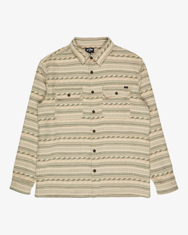 7 Offshore Jacquard Flannel - Top in tessuto testurizzato da Uomo Green EBYWT03013 Billabong
