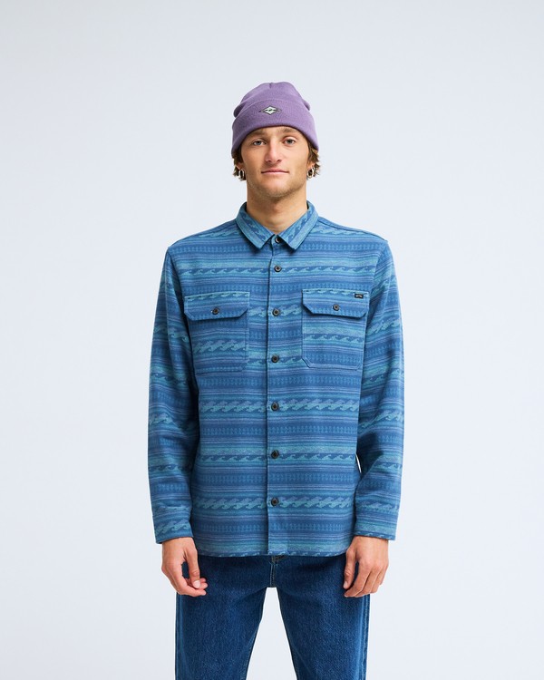 0 Offshore Jacquard Flannel Bleu EBYWT03013 Billabong