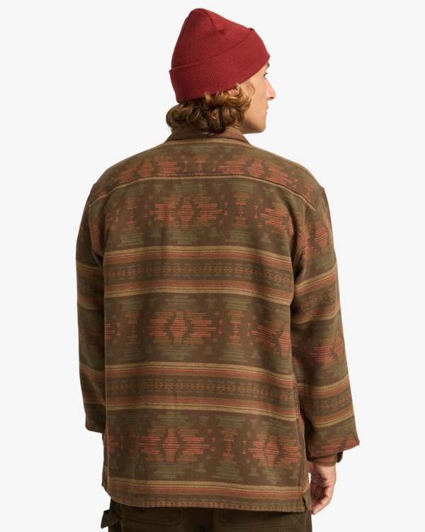 2 Offshore Jacquard Flannel - Top tissé texturé tissé teint pour Homme Marron EBYWT03013 Billabong