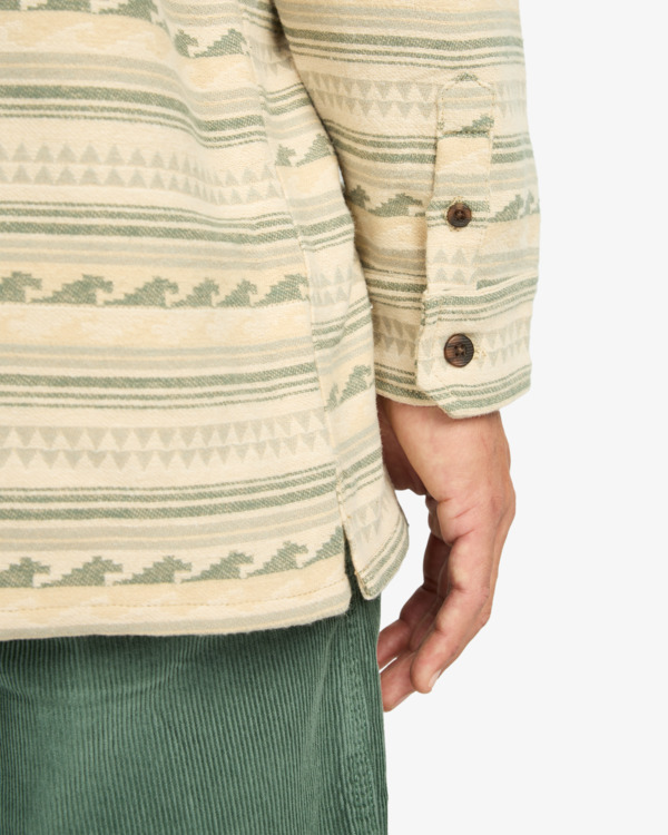 6 Offshore Jacquard Flannel - Top in tessuto testurizzato da Uomo Green EBYWT03013 Billabong