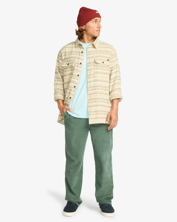 1 Offshore Jacquard Flannel - Top in tessuto testurizzato da Uomo Green EBYWT03013 Billabong