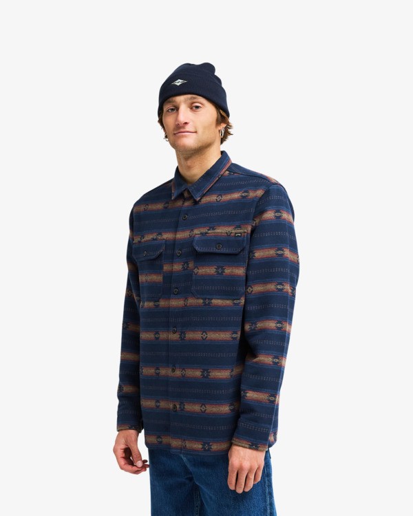 3 Offshore Jacquard Flannel Blue EBYWT03013 Billabong