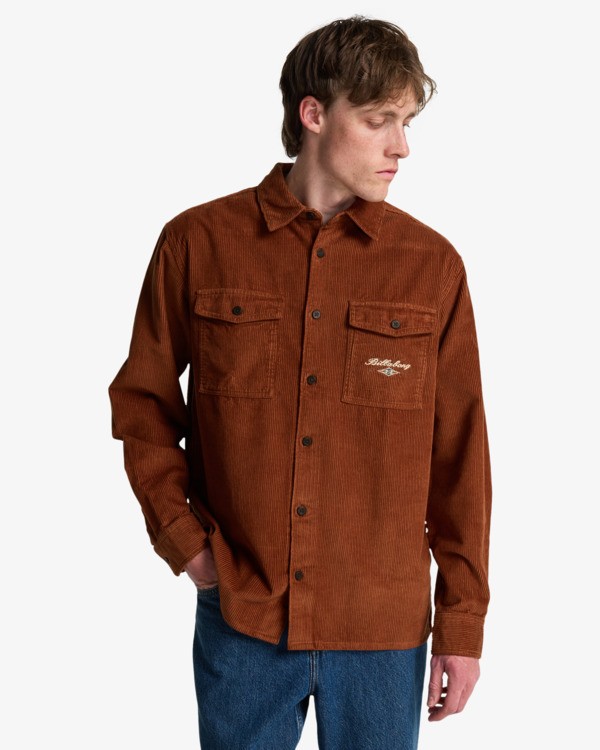 0 Bong Days - Overhemd met Lange Mouwen voor Heren Brown EBYWT03015 Billabong