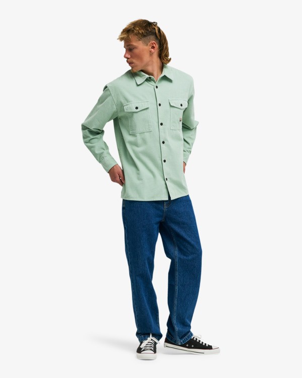 1 Bong Days - Overhemd met Lange Mouwen voor Heren Green EBYWT03015 Billabong