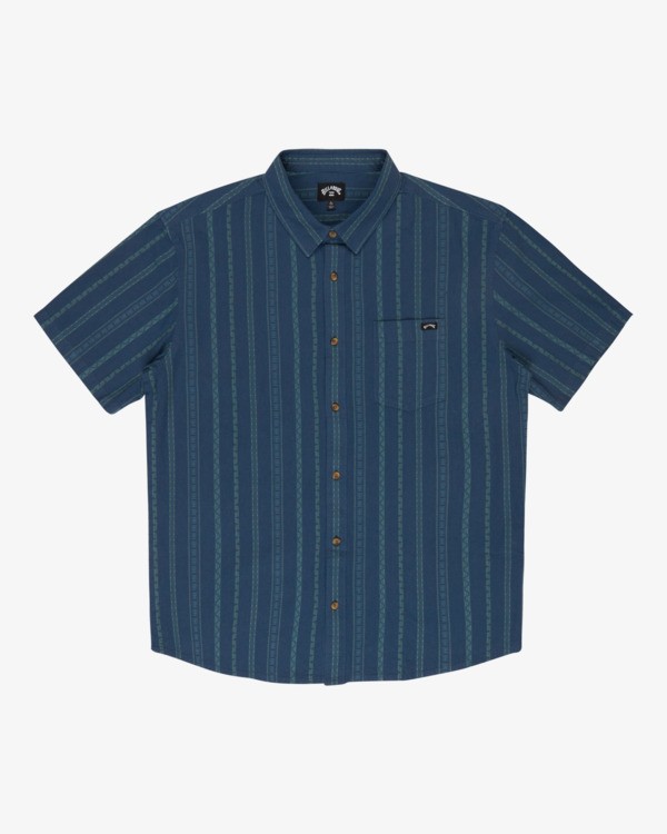 5 Sundays Jacquard - Short Sleeve Shirt for Men Blue EBYWT03021 Billabong