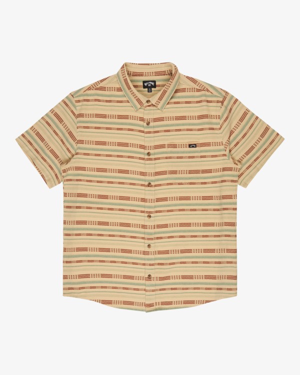 5 Sundays Jacquard - Short Sleeve Shirt for Men Beige EBYWT03021 Billabong