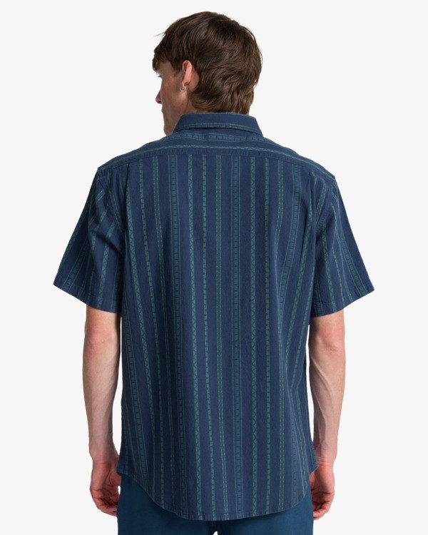 2 Sundays Jacquard - Short Sleeve Shirt for Men Blue EBYWT03021 Billabong