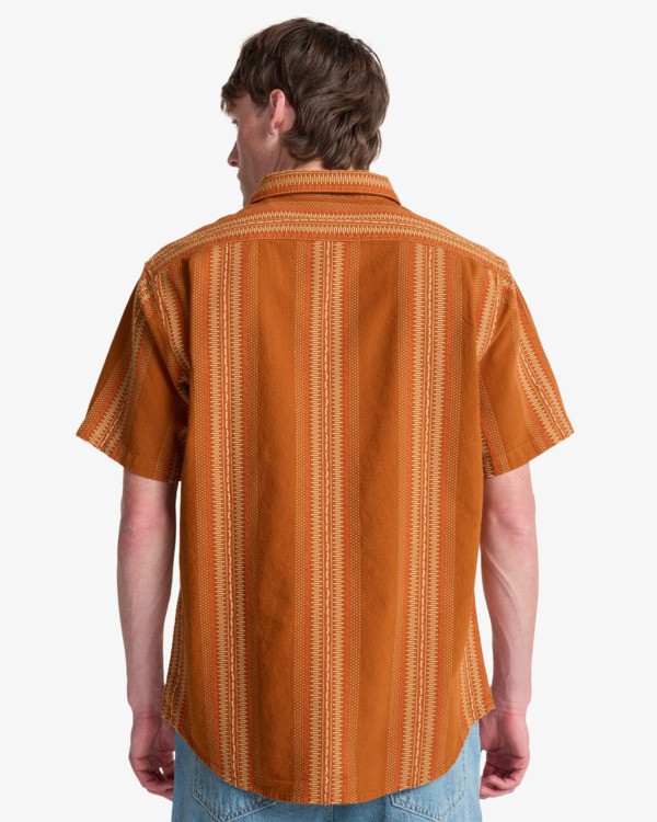 2 Sundays Jacquard - Short Sleeve Shirt for Men Brown EBYWT03021 Billabong