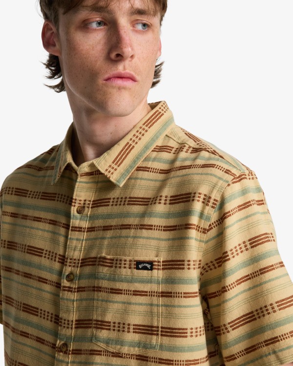 4 Sundays Jacquard - Short Sleeve Shirt for Men Beige EBYWT03021 Billabong