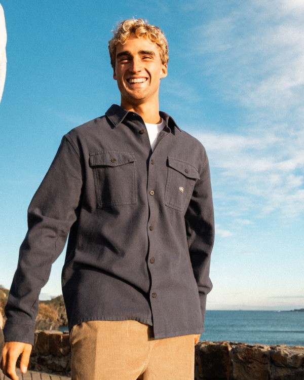 0 Since 73 Del Mar Flannel - Lang&auml;rmliges Hemd f&uuml;r M&auml;nner Schwarz EBYWT03026 Billabong