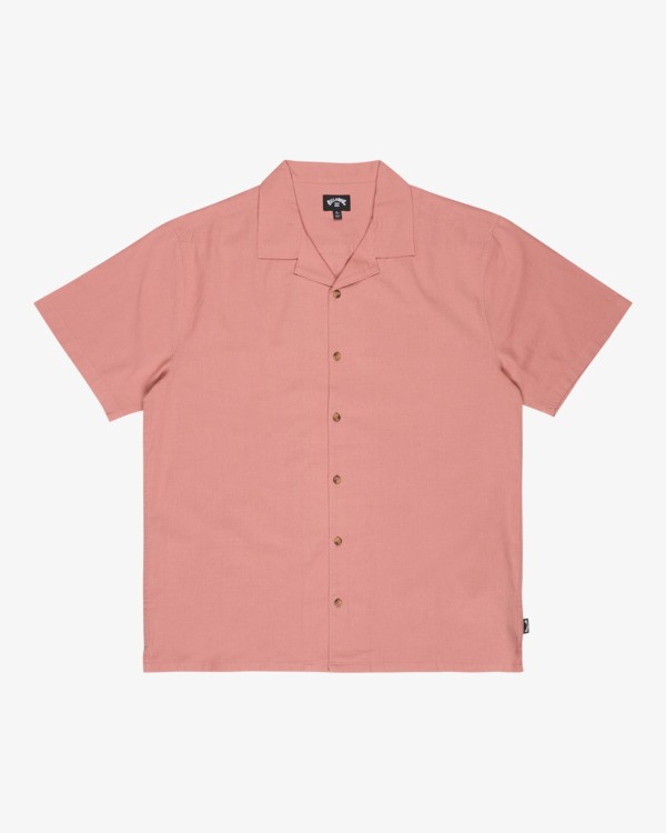 5 Vacay Linen - Kurz&auml;rmliges Hemd f&uuml;r M&auml;nner Rosa EBYWT03030 Billabong