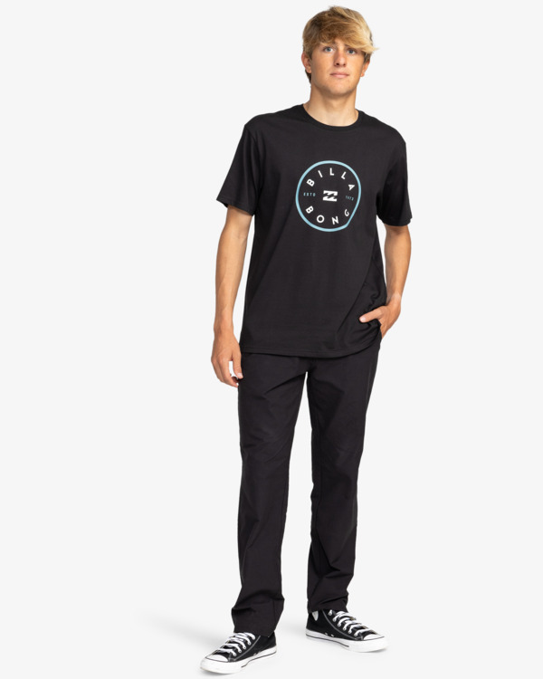 4 Rotor - Camiseta de manga corta para hombre Negro EBYZT00134 Billabong