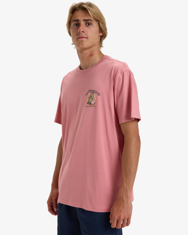 3 Lunch Break - Short Sleeves T-Shirt for Men Pink EBYZT00291 Billabong