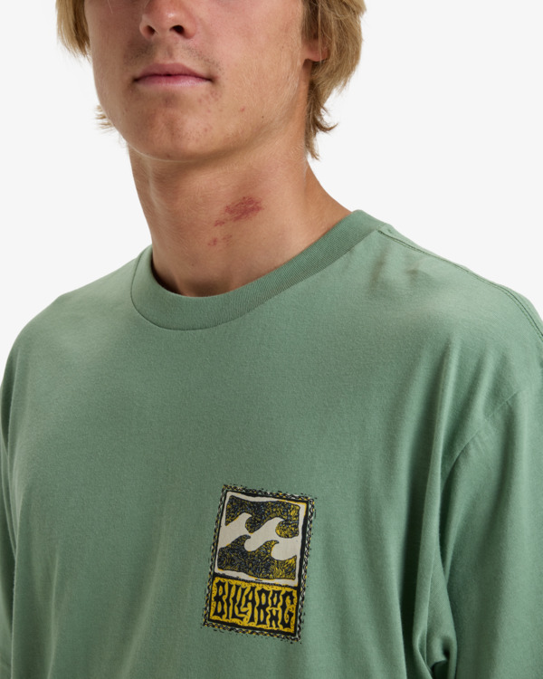 3 Stamp - Short Sleeve T-Shirt for Men Green EBYZT00293 Billabong