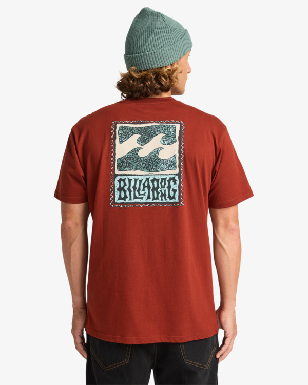 1 Stamp - Short Sleeve T-Shirt for Men Red EBYZT00293 Billabong