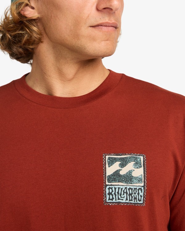 4 Stamp - Short Sleeve T-Shirt for Men Red EBYZT00293 Billabong
