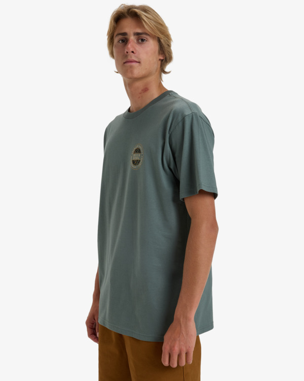 3 Rotor Fill - Short Sleeves T-Shirt for Men Green EBYZT00295 Billabong