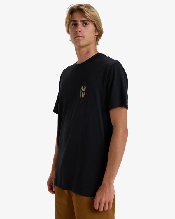 3 Abstract Trip - Maglietta a maniche corte da Uomo Black EBYZT00299 Billabong