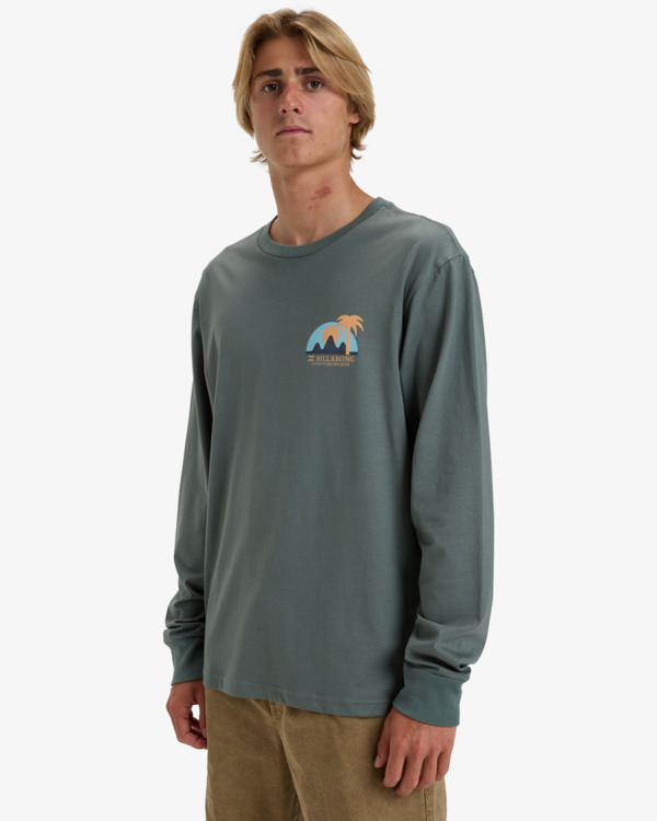 3 Sun Down Adventure Division - Long Sleeves T-Shirt for Men Green EBYZT00300 Billabong