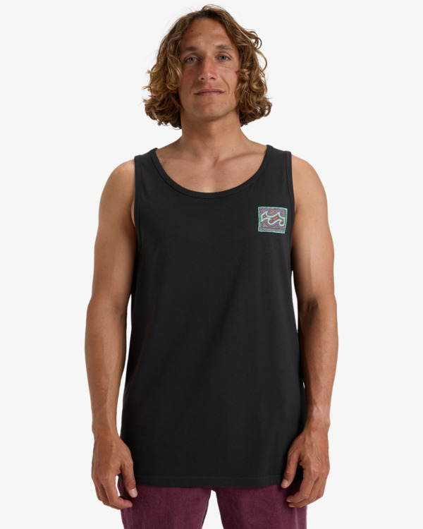 0 Crayon Wave - Top de manga cava para Homem Preto EBYZT00302 Billabong