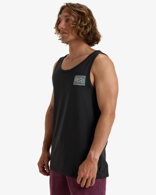 2 Crayon Wave - Top de manga cava para Homem Preto EBYZT00302 Billabong