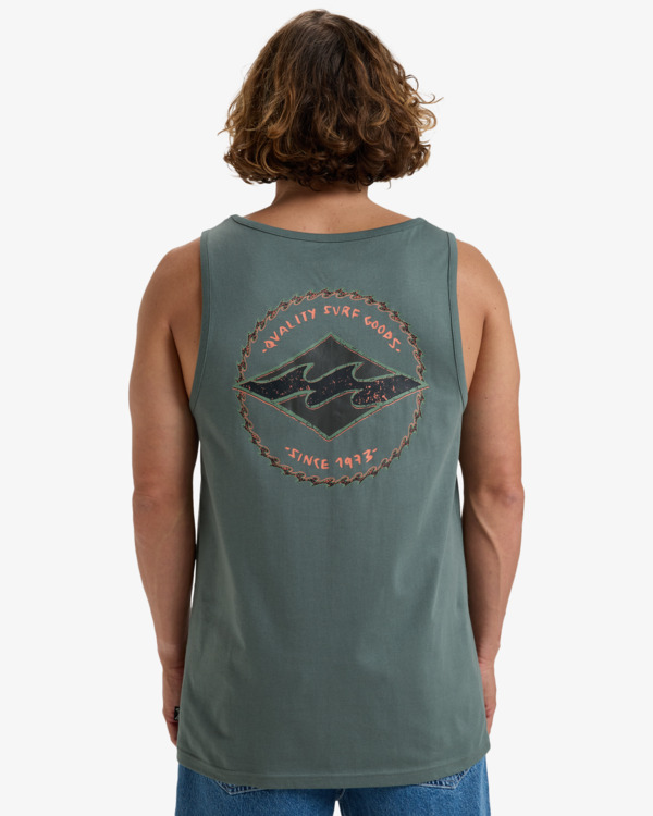 2 Rotor Diamond - Muscle Tank for Men Green EBYZT00303 Billabong