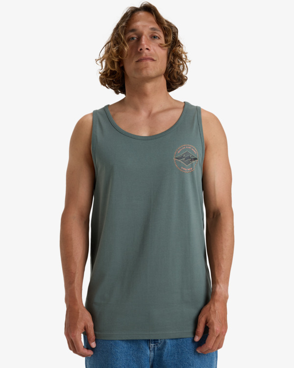 0 Rotor Diamond - Muscle Tank for Men Green EBYZT00303 Billabong