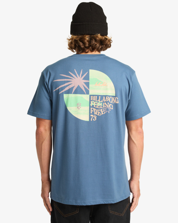 1 Twin Fin - Short Sleeve T-Shirt for Men Blue EBYZT00362 Billabong