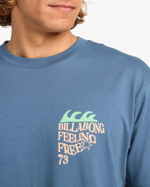 4 Twin Fin - Short Sleeve T-Shirt for Men Blue EBYZT00362 Billabong
