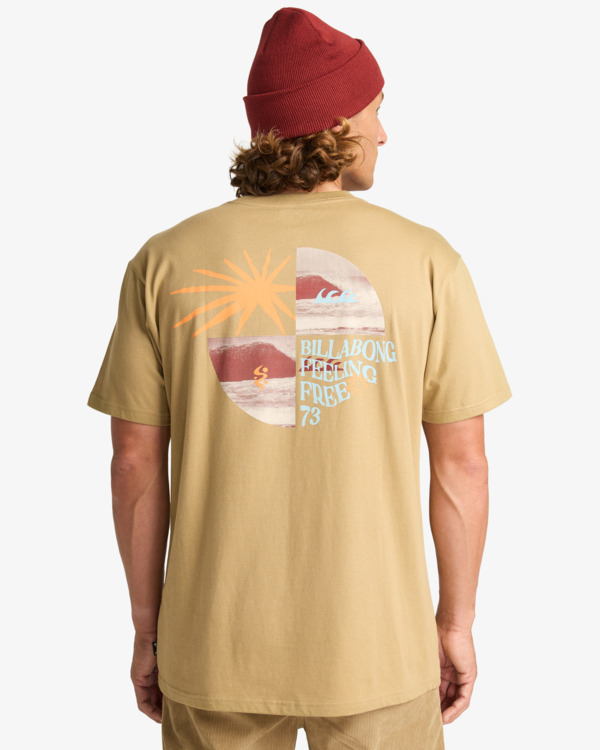 1 Twin Fin - Short Sleeve T-Shirt for Men Beige EBYZT00362 Billabong