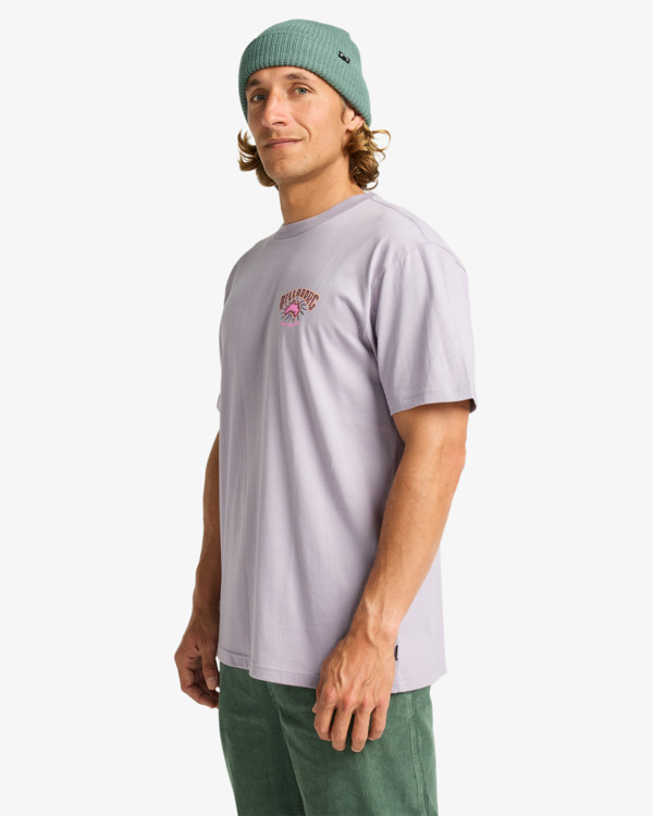 3 Origin - Short Sleeve T-Shirt for Men Purple EBYZT00365 Billabong