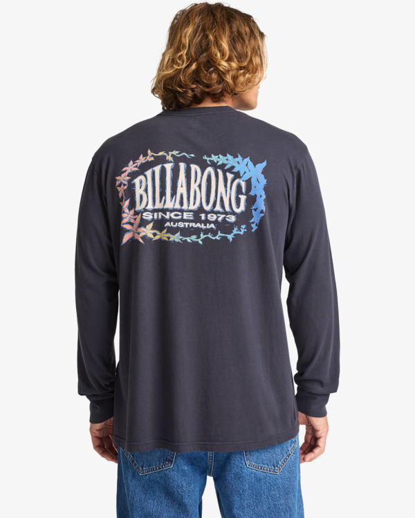 1 The Bay Wave Washed - Long Sleeve T-Shirt for Men Black EBYZT00374 Billabong